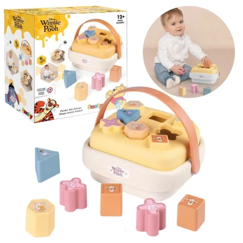 Little Smoby Układanka Edukacyjna Kubuś Puchatek Zabawka Dla Dzieci Sorter W Koszyku Klocki