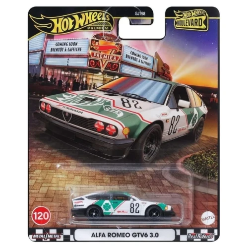 OUTLET! Hot Wheels Premium Boulevard Samochodzik Autko Pojazd 1:64 120 Alfa Romeo GTV6 3.0 3+