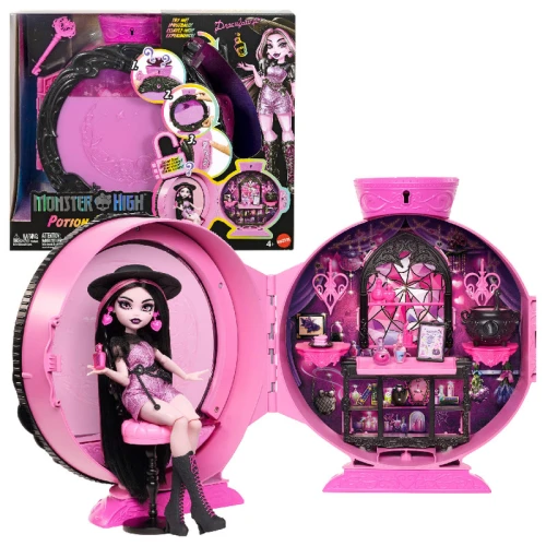 Zestaw Monster High Potion Reveal Moonspell Magic Draculara Lalka + Akcesoria Dla Dzieci 4+