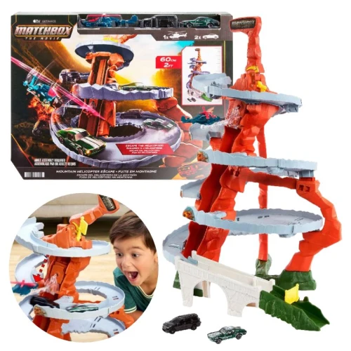 Matchbox The Movie Górska Ucieczka Przed Helikopterem Zestaw Dla Dzieci Autka W Zestawie 3+ 