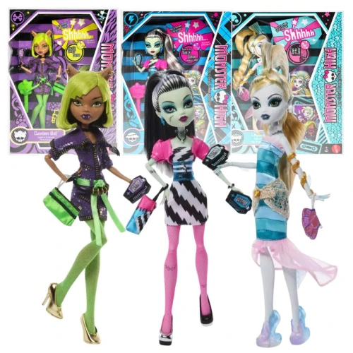 Zestaw 3 Lalek Kolekcjonerskich Monster High Dawn of the Dance 2026 Laleczka Modowa + Akcesoria Oryginalna Clawdeen Wolf JKM45 Frankie Stein JKM46 Lagoona Blue JKM48