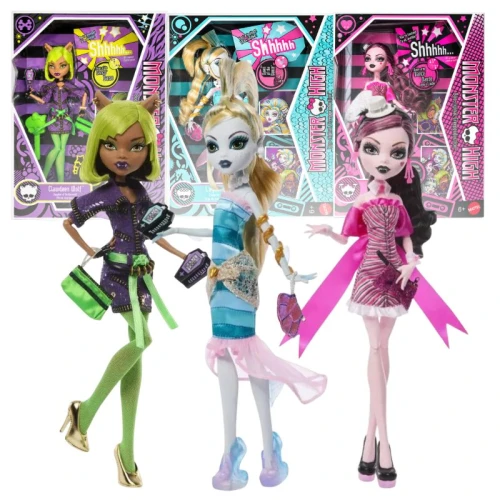 Zestaw 3 Lalek Kolekcjonerskich Monster High Dawn of the Dance 2026 Laleczka Modowa + Akcesoria Oryginalna Clawdeen Wolf JKM45 Lagoona Blue JKM48 Draculaura JMG89