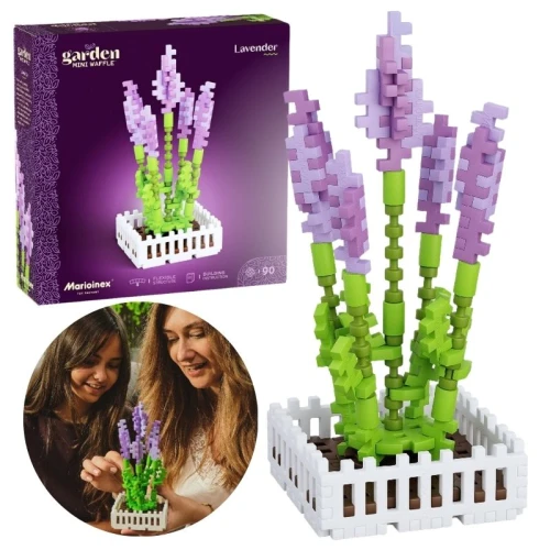 Garden Mini Waffle Marioinex Klocki Konstrukcyjne Edukacyjne Kwiaty Lawenda 90 El. Elementów Wafle Kratki