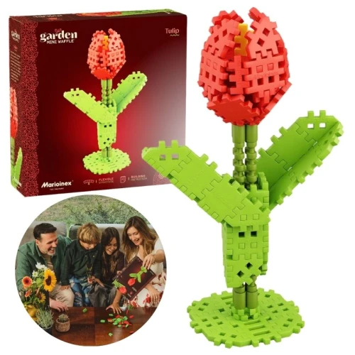 Garden Mini Waffle Marioinex Klocki Konstrukcyjne Edukacyjne Kwiaty Tulipan 90 El. Elementów Wafle Kratki