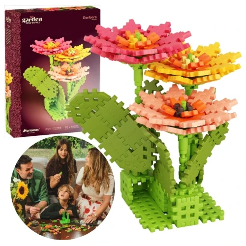 Garden Mini Waffle Marioinex Klocki Konstrukcyjne Edukacyjne Kwiaty Gerbera 190 El. Elementów Wafle Kratki