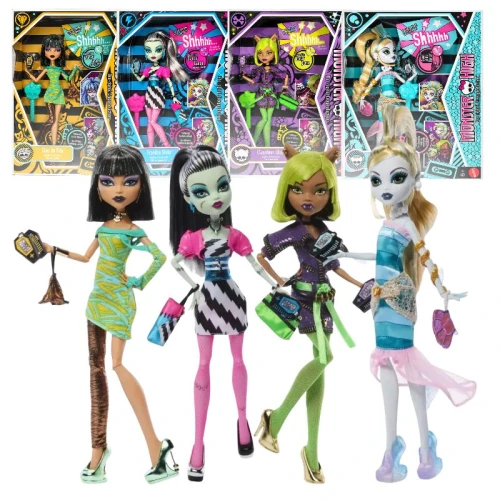Zestaw 4 Lalek Kolekcjonerskich Monster High Dawn of the Dance 2026 Laleczka Modowa + Akcesoria Oryginalna Clawdeen Wolf JKM45 Frankie Stein JKM46 Cleo De Nile JKM47 Lagoona Blue JKM48