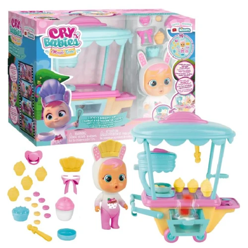Lalka Bobas Cry Babies Magic Tears Zestaw Piekarnia Coney + Akcesoria Smoczek 3+