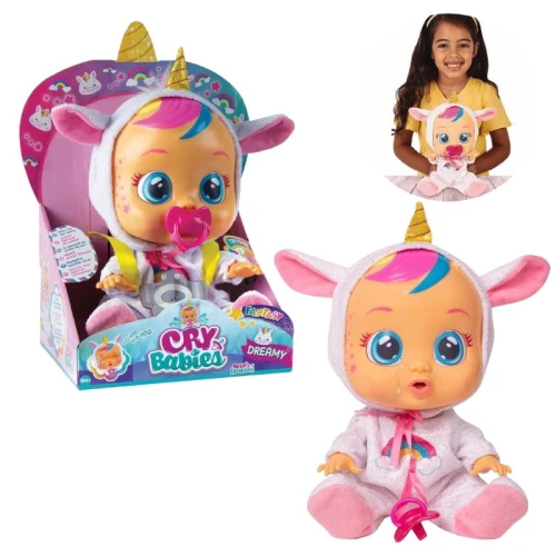 Interaktywna Lalka Cry Babies Newborn Baby Dreamy Bobas Duża Prezent Dla Dzieci 30 Cm 18m+