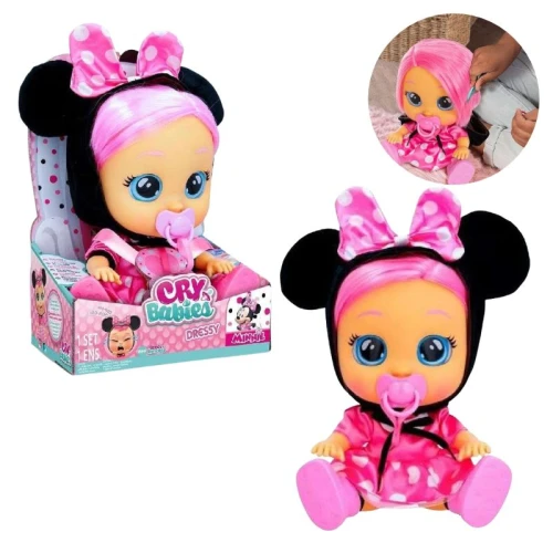Interaktywna Lalka Cry Babies Magic Tears Baby Myszka Minnie Bobas Zabawka Dla Dziecka 30 Cm 18m+