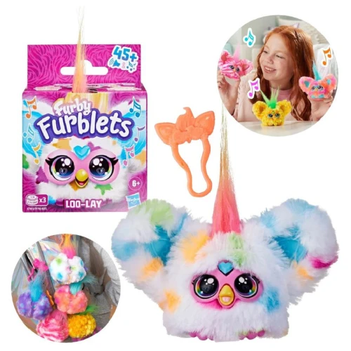 Biała Maskotka Furby Furblets Loo-Lay Interaktywna Zabawka Dla Dzieci 6+