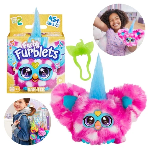 Maskotka Różowa Furby Furblets Dah-Tee Interaktywna Zabawka Dla Dzieci 6+