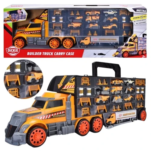 Dickie Toys Transporter Budowlany Duży Samochód Walizka Na Autka 3+