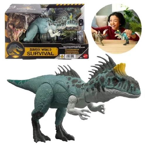 Jurassic World Survival Crylophosaurus Ryczący Dinozaur Kriolofozaur Figurka Dla Dzieci 4+