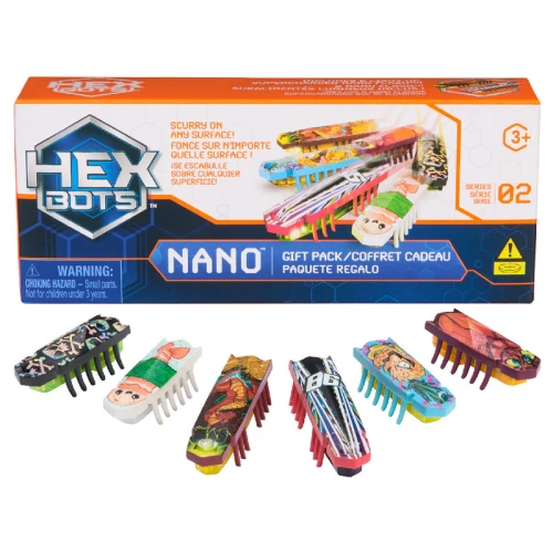 Hex Bots Nano Zabawka Zestaw Prezentowy Dla Dzieci Gift Pack 6 Mini Robotów Figurek 