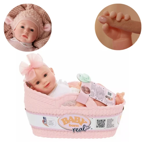 Bobas Baby Born Baby Doll Girl Duża Lalka Dziewczynka Sophie Smoczek 43 Cm