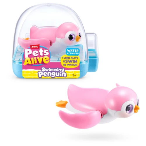  Zuru Pets Alive Swimming Penguin Figurka Pływającego Pingwina W Wodzie Różowy 3+