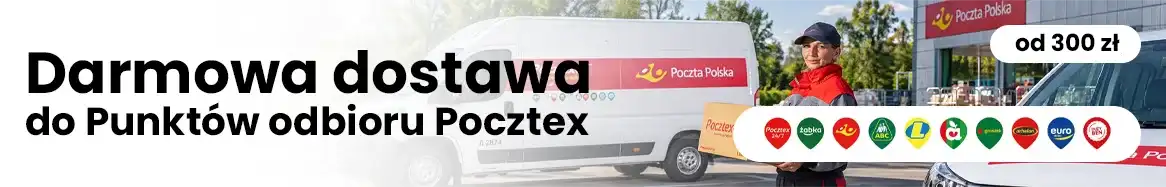 Darmowa dostawa Pocztex od 300 zł