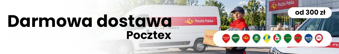 Darmowa dostawa Pocztex od 300 zł