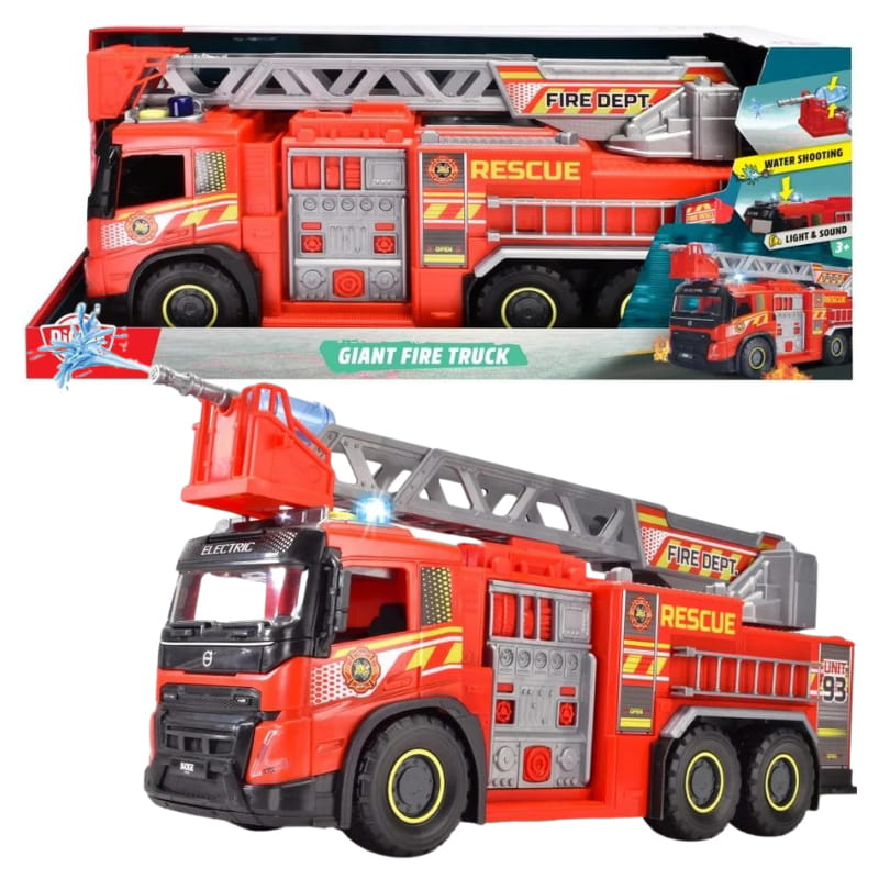 Dickie Toys SOS Wóz Strażacki Volvo Duży Pojazd Interaktywny