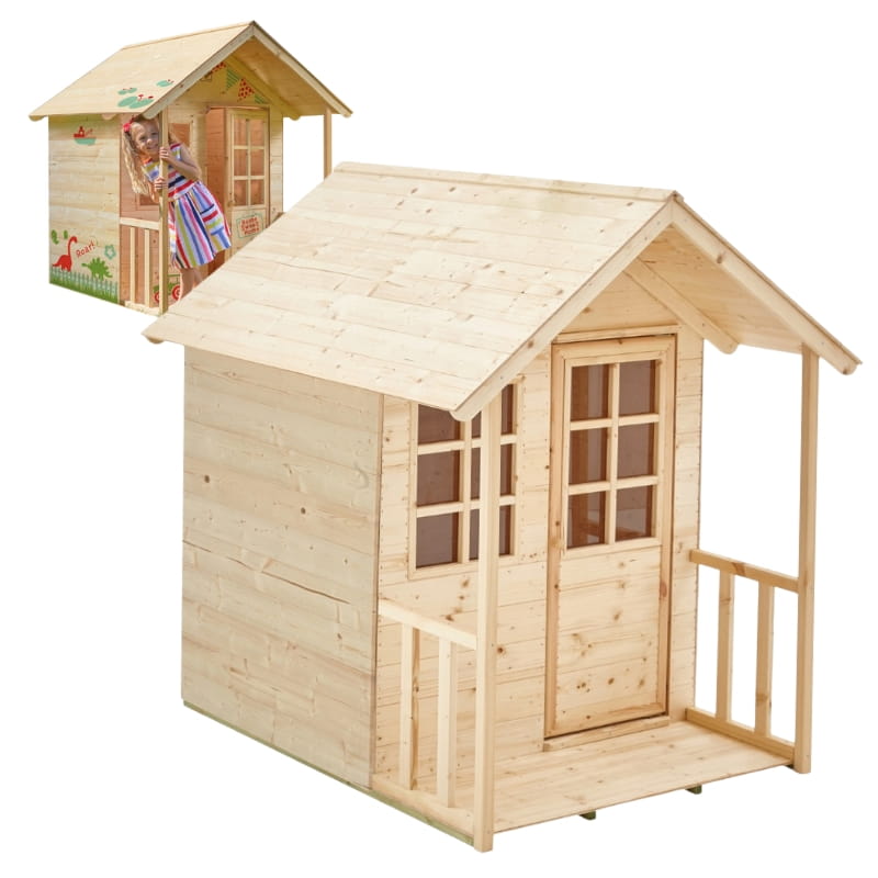 TP Toys Drewniany Domek Ogrodowy Z Werandą Gankiem