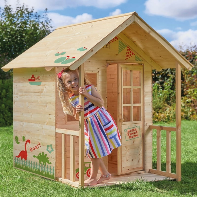 TP Toys Drewniany Domek Ogrodowy Z Werandą Gankiem