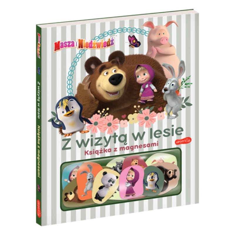 HarperKids Masza I Niedźwiedź Z Wizytą W Lesie Książka Książeczka Dla Dzieci Z Magnesami