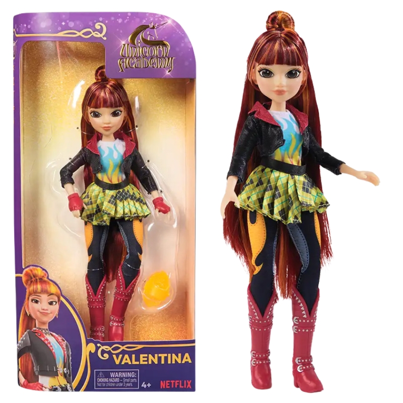 Lalka Valentina Akademia Jednorożców Modowa Dla Dzieci 4+ Unicorn Academy Akcesoria