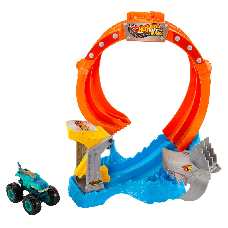 Hot Wheels Monster Trucks Zestaw Pętla Rekina + Autko