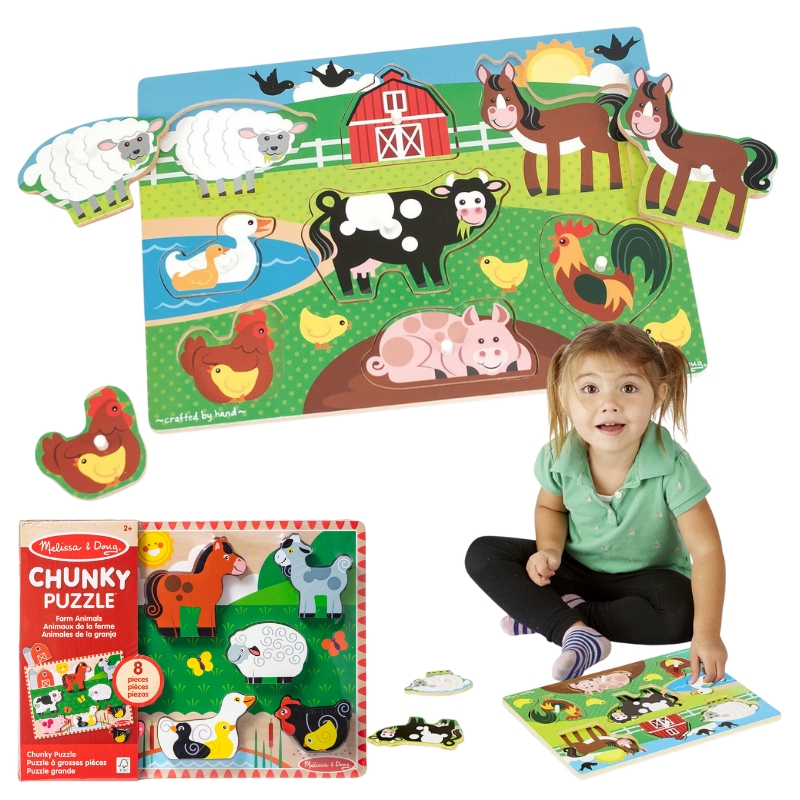 Melissa & Doug Drewniane Chunky Puzzle