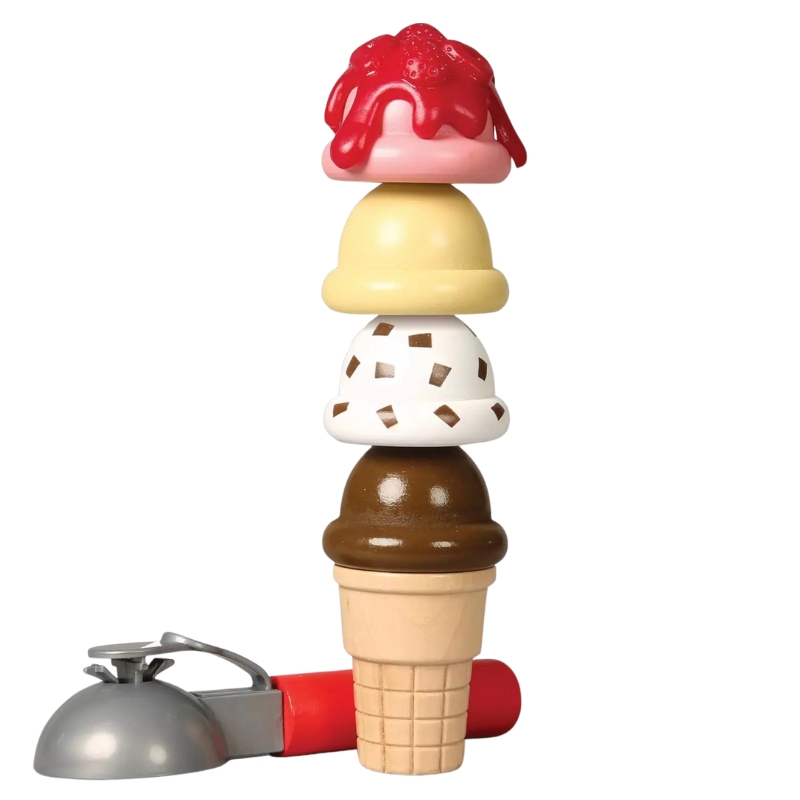Zabawkowy Drewniany Zestaw Scoop & Serve