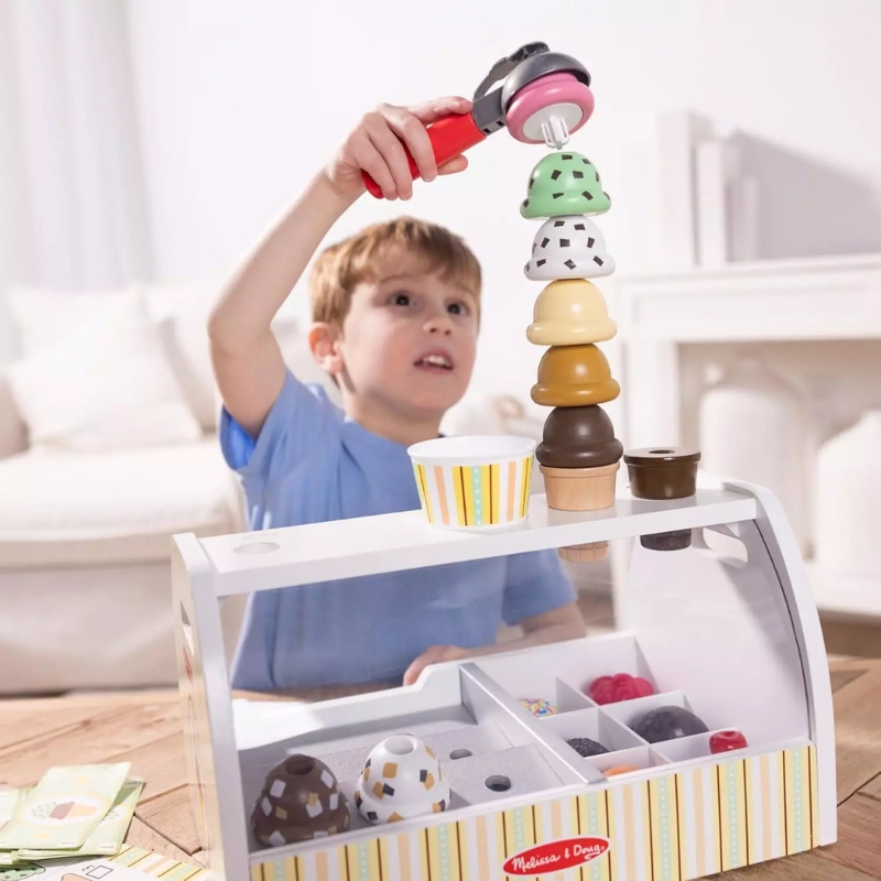 Zabawkowy Drewniany Zestaw Scoop & Serve