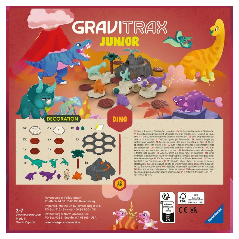 Gravitrax Tor Kulkowy Zestaw Uzupełniający Dinozaury