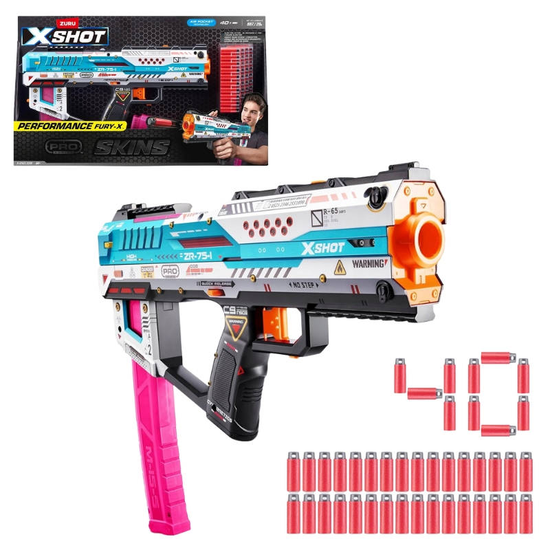 Zuru X-Shot Wyrzutnia Skins PRO Fury-X + 40 Nabojów 8+