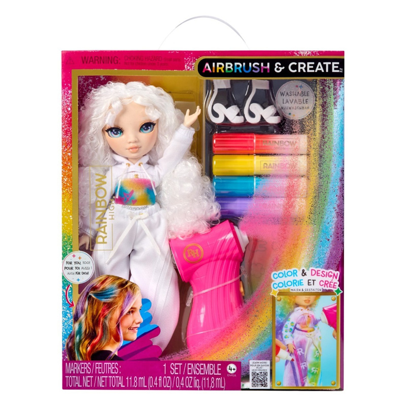 RAINBOW HIGH AIRBRUSH AND CREATE LALKA DO MALOWANIA MARKERAMI 28 CM