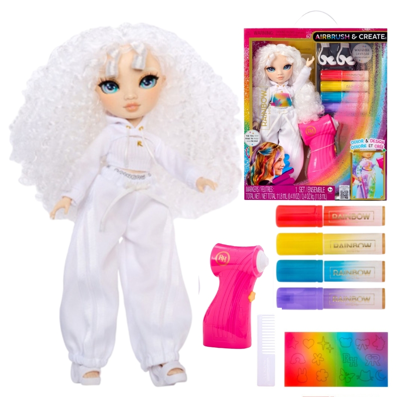 RAINBOW HIGH AIRBRUSH AND CREATE LALKA DO MALOWANIA MARKERAMI 28 CM