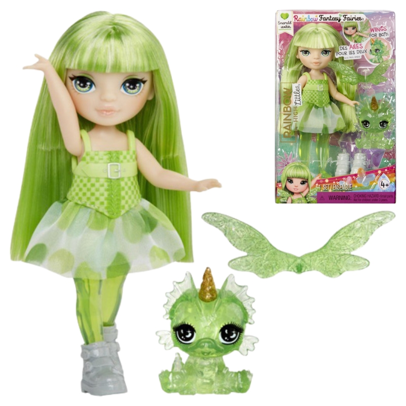 Rainbow High Fantasy Fairies Littles Doll Emerald