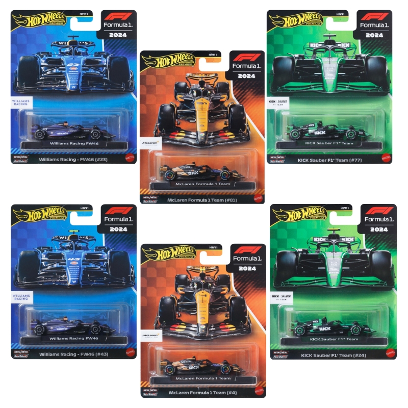 Hot Wheels Premium F1 Kultowe Auta zestaw 6 samochodów