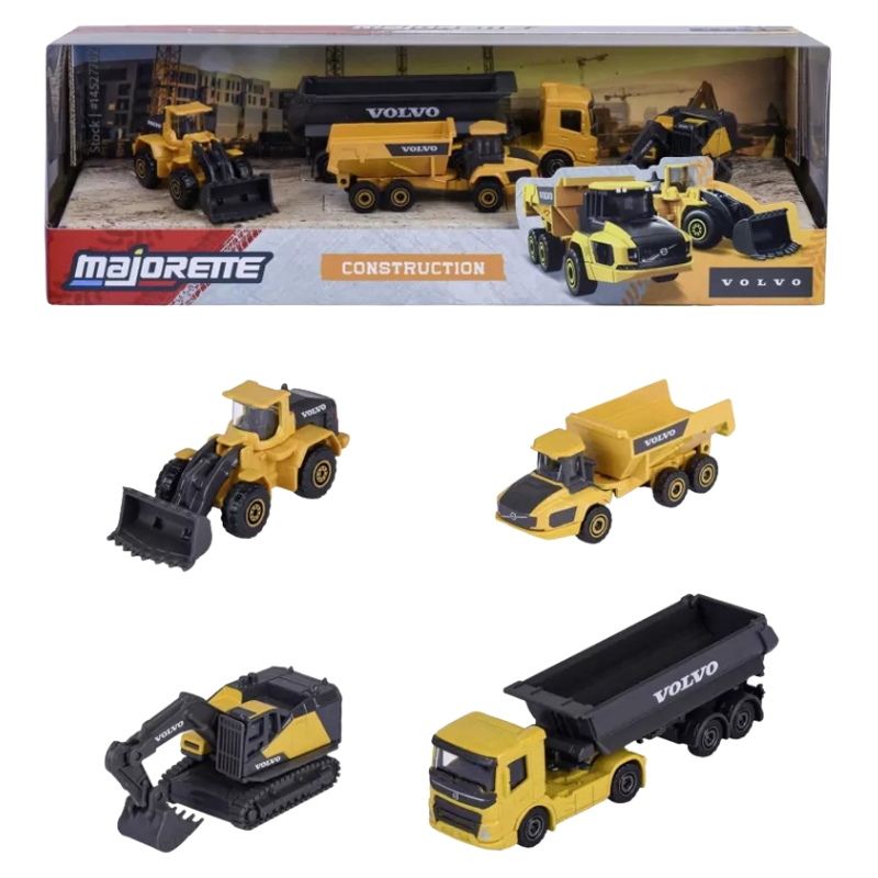 Majorette Pojazdy Volvo 4-pak 3+