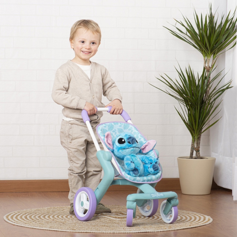 Disney Stitch Wózek + Maskotka Stitch 25cm 18m+