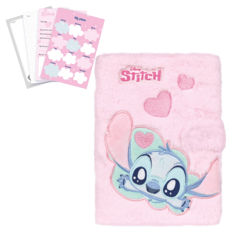 Disney Stitch Fluffy Notes Na Zapięcie A5
