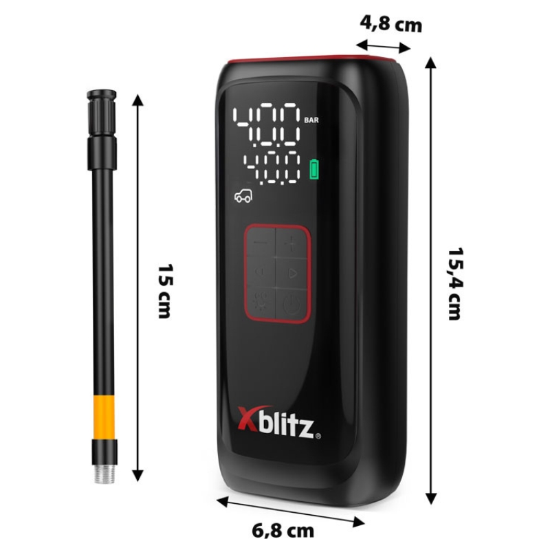 Xblitz Airmaster Przenośna Bezprzewodowa Pompka Elektryczna Z Powerbankiem