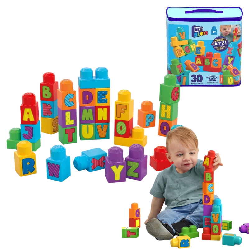 Mega Blocks ABC building Bag KLOCKI EDUKACYJNE ABC