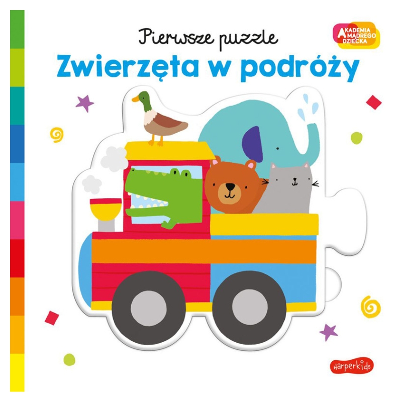 HarperKids Akademia Mądrego Dziecka Pierwsze Puzzle Zwierzęta w Podróży