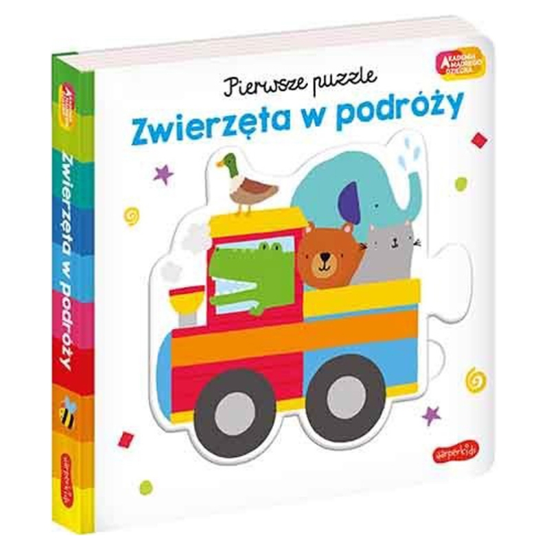 HarperKids Akademia Mądrego Dziecka Pierwsze Puzzle Zwierzęta w Podróży