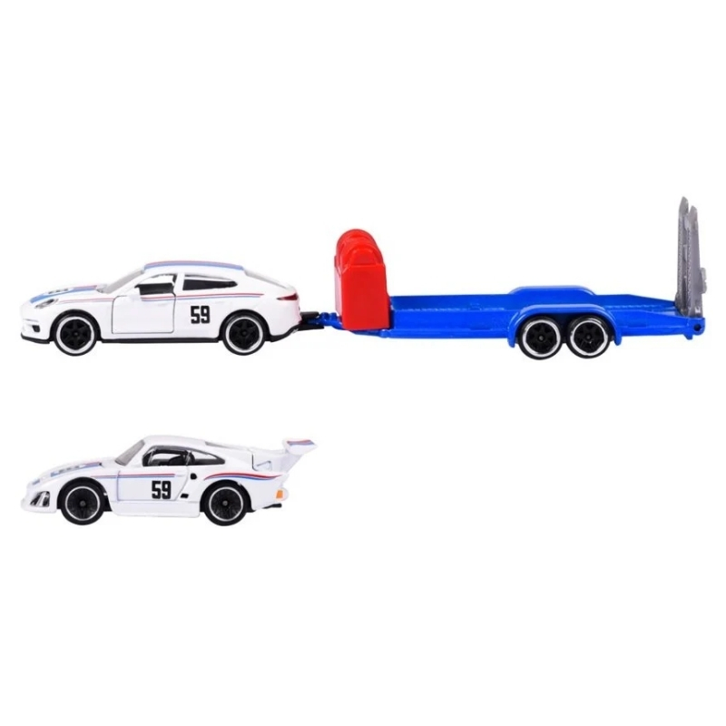 Majorette Porsche z przyczepą