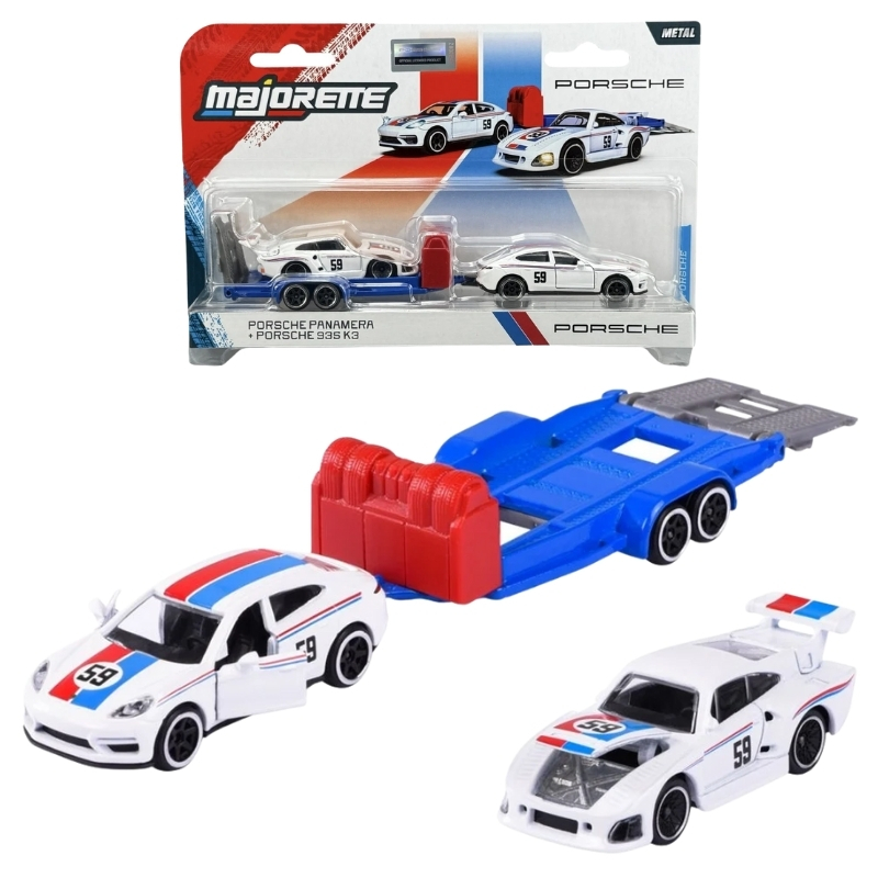 Majorette Porsche z przyczepą