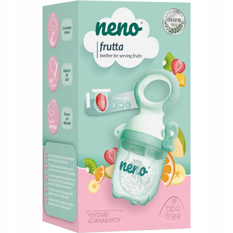 OUTLET! Neno Frutta Silikonowy Gryzak Do Podawania Owoców i Warzyw 4m+