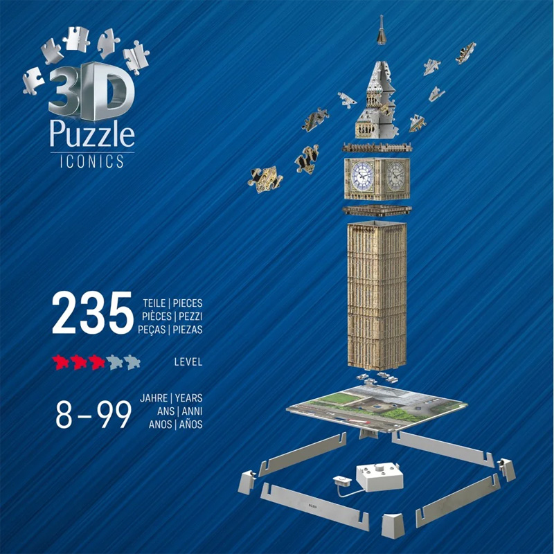 Ravensburger Puzzle 3D Big Ben Iconics LED Londyn