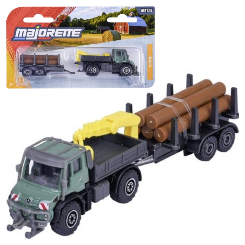Majorette Farm Pojazdy Wiejskie Autko Samochodzik Model Z Przyczepą
