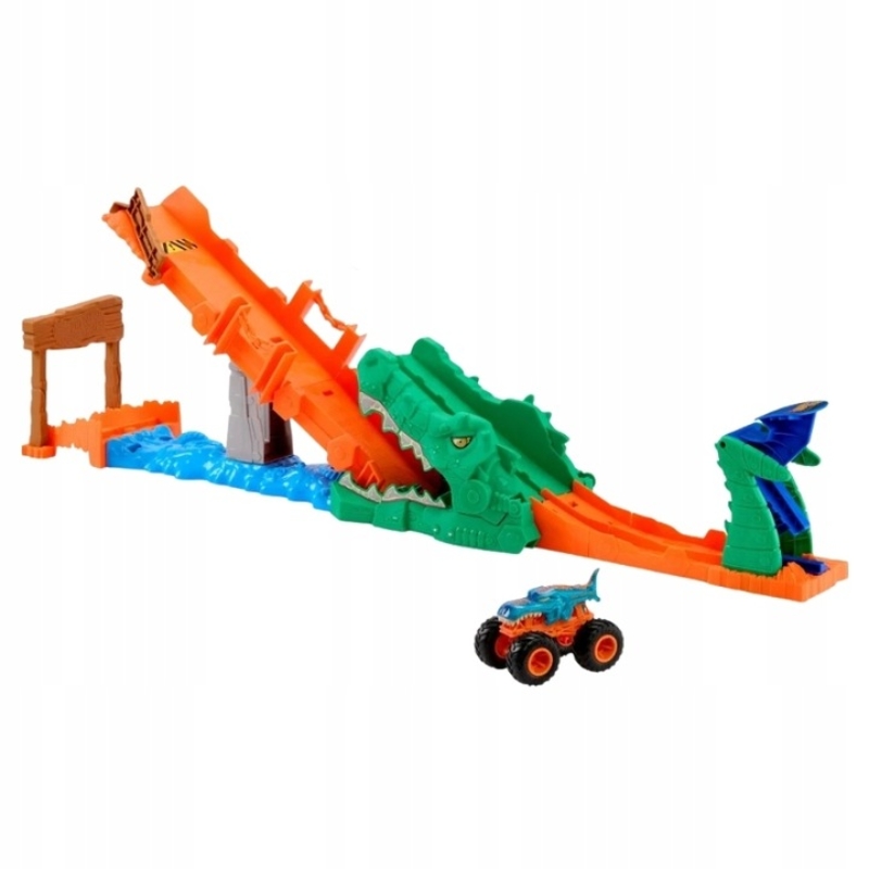 Hot Wheels Monster Trucks Tor Wyścigowy Nokaut Węża + Autko 